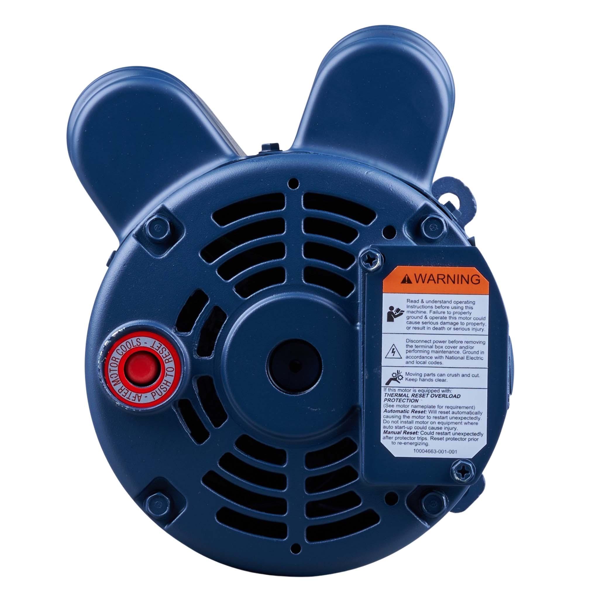 動力モーター 1/2 HP, 115V, 56C Frame, Reversing Electric Motor